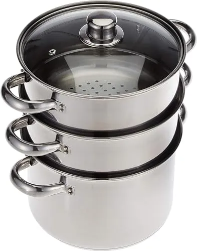 KitchenCraft Panela de Cozedura a Vapor em Inox 3 Níveis 5L