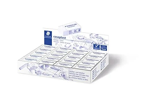 STAEDTLER 526 B40 - Pack 40 Borrachas de Alta Qualidade Sem Látex