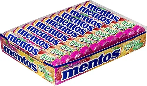 Mentos Fruit - Rebuçados Mastigáveis com Sumos Naturais 38g