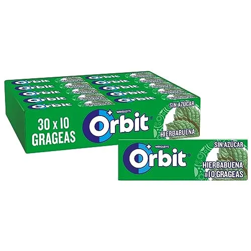 Orbit Chiclets Hortelã Sem Açúcar - Pastilhas Elásticas Refrescantes