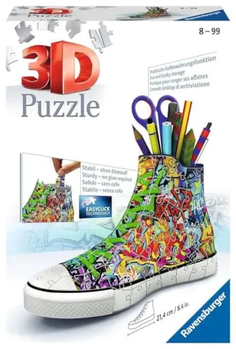 Puzzle 3D Ravensburger Sneakers - Sapatilha Decorativa 108 Peças