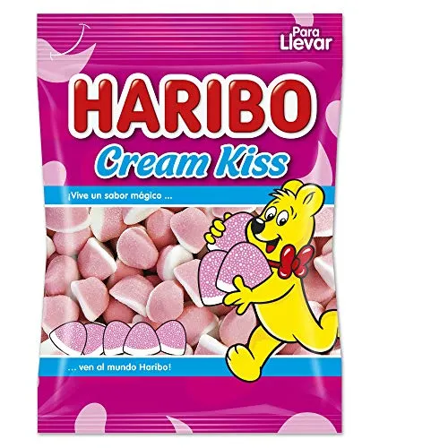 Haribo Cream Kiss - Gomas de Nata e Morango em Embalagem Familiar