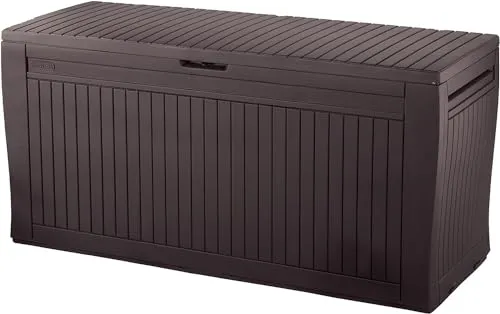 Keter Comfy Baú de Arrumação 270L com Rodas para Interior e Exterior