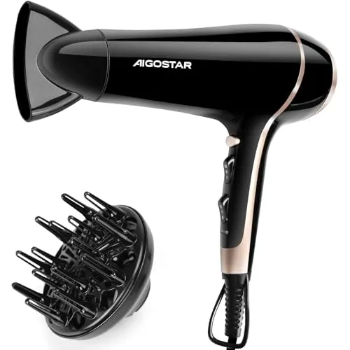 Aigostar Lora - Secador de Cabelo Profissional 2400W com Tecnologia Iónica