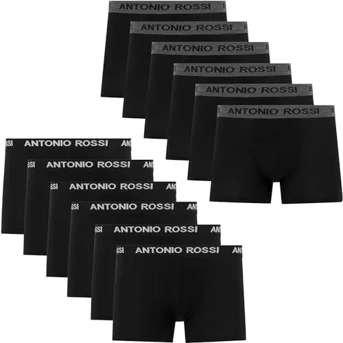 Antonio Rossi Pack 12 Boxers Homem Algodão Elástico