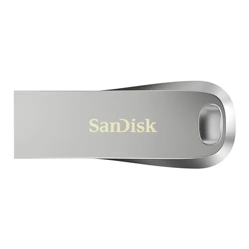 SanDisk Ultra Luxe 128GB - Pen USB 3.2 Metálica com Proteção por Password