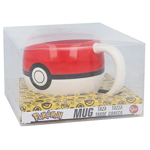 Pokeball Mug - Caneca 3D Pokémon em Cerâmica 490ml