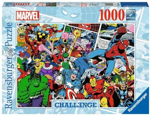 Puzzle Ravensburger Marvel Challenge 1000 Peças com Tecnologia Soft-Click