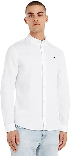 Camisa Tommy Jeans Oxford Slim Stretch Masculina