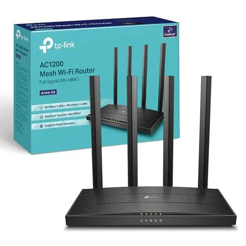 TP-Link Archer C6 Router WiFi AC1200 Dual Band Gigabit