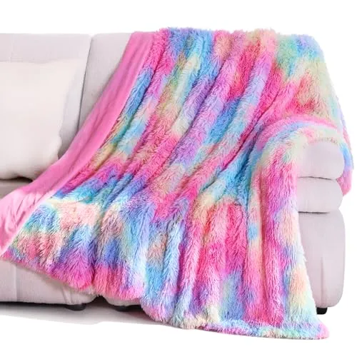 Manta Pelo Arco-íris KANKAEU - Cobertor Tie-Dye 470 GSM