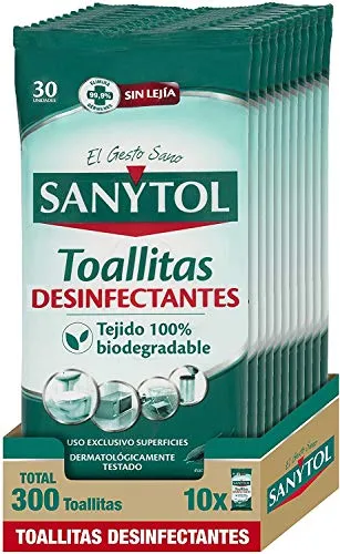 Sanytol Toalhitas Desinfetantes Multiusos - 300 Unidades Pack Familiar