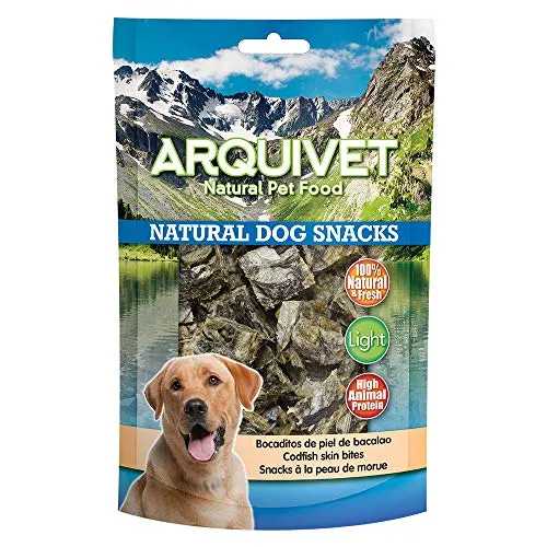 Arquivet Pedaços de Pele de Bacalhau 250g - Petisco Natural para Cães