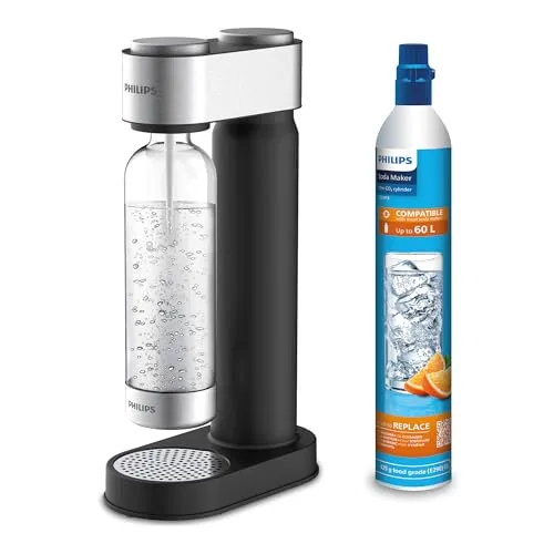 Philips Water ADD4902BK/10 GoZero - Máquina de Água Gaseificada Manual 1L