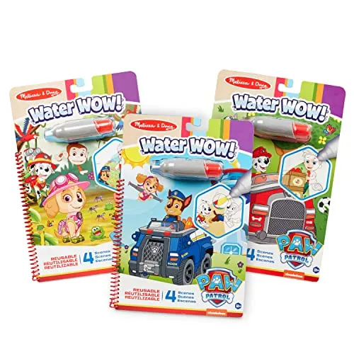 Melissa & Doug Water Wow Patrulha Pata - Conjunto 3 Pranchetas Mágicas para Colorir com Água