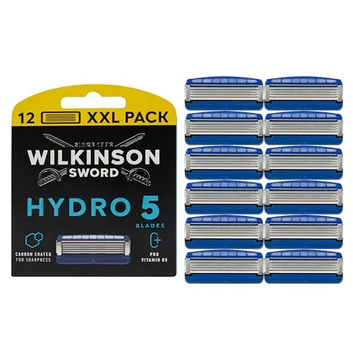 WILKINSON SWORD Hydro 5 Lâminas de Barbear com Gel Hidratante - 12 Recargas