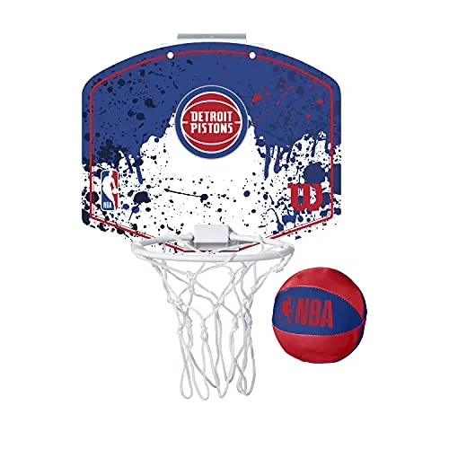 Wilson Mini Cesto de Basquetebol NBA Detroit Pistons para Porta