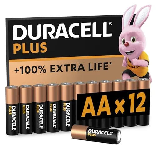 Duracell Plus AA - Pack 12 Pilhas Alcalinas de Longa Duração