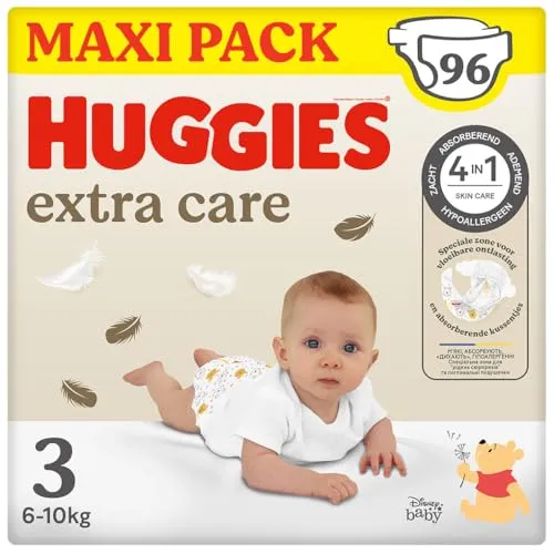 Huggies Extra Care Fraldas Disney Tamanho 3 | 96 unidades | 5-9kg