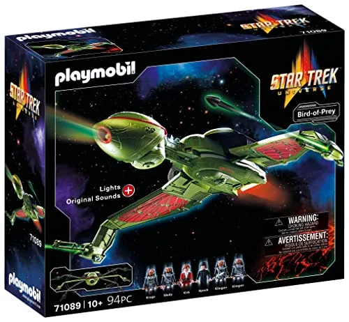 PLAYMOBIL Star Trek Klingon Bird-of-Prey - Nave Espacial com Figuras e Efeitos