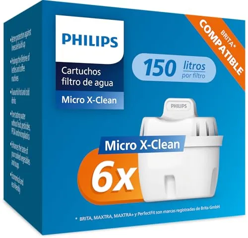 Philips Water Cartuchos de Filtro - Pack 6 Unidades Compatível com Brita