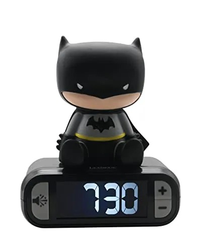 Lexibook Batman - Relógio Despertador Digital LCD com Luz Noturna