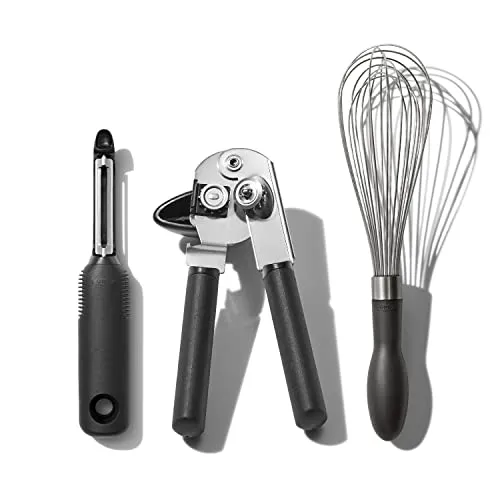 OXO Good Grips - Conjunto 3 Utensílios de Cozinha em Aço Inoxidável