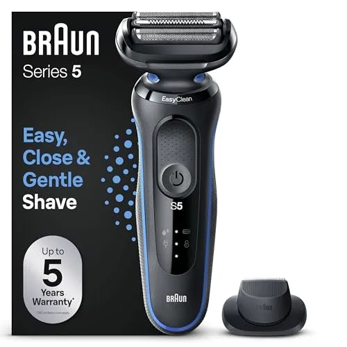 Braun Series 5 - Máquina de Barbear Elétrica com 3 Lâminas Flexíveis e Tecnologia AutoSense