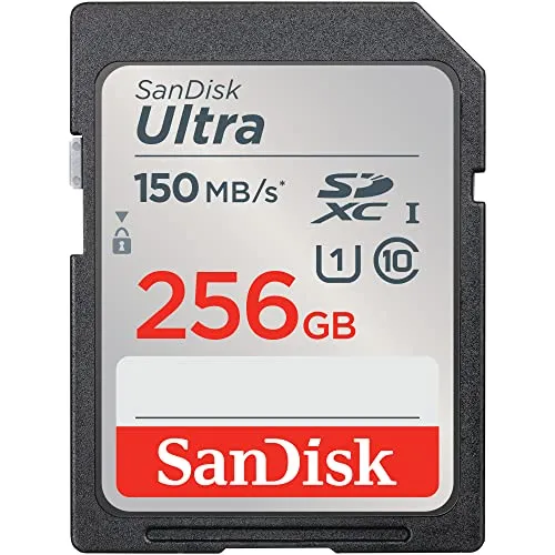 SanDisk Ultra SDXC 256GB - Cartão de Memória Ultra-Rápido 150MB/s