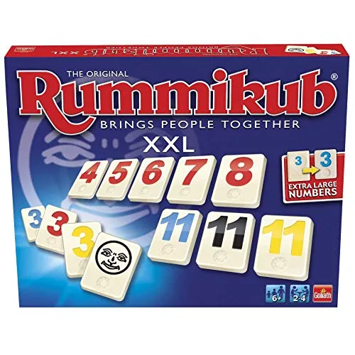 Rummikub XXL - Jogo de Estratégia com Peças Grandes para Toda a Família