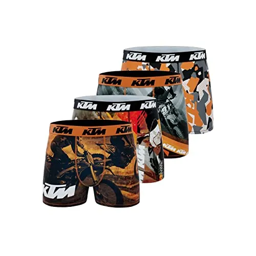 KTM by FREEGUN Pack 4 Boxers Homem em Microfibra Respirável