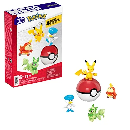 MEGA Construx Pokémon Team Paldea Region - Set de Construção com 4 Figuras