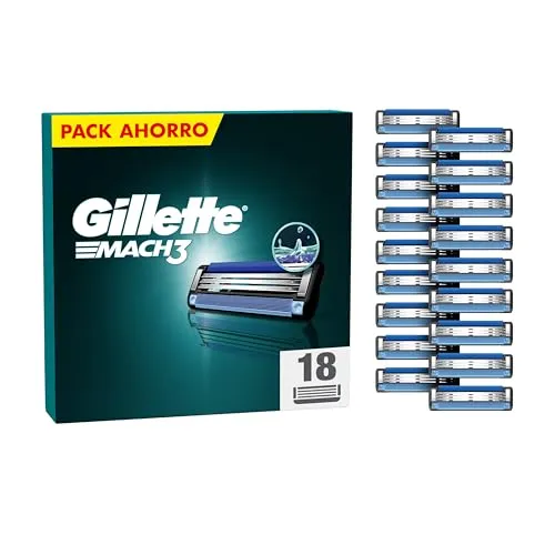 Gillette Mach3 Lâminas de Substituição para Máquina de Barbear Masculina