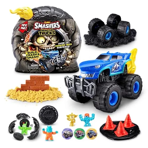 ZURU Smashers Monster Truck Surprise Shark Speedster - Camião Monstro com 25 Surpresas