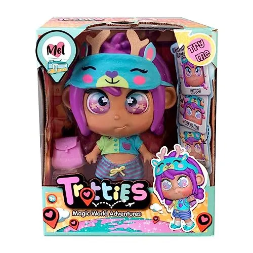 Trotties Mel - Boneca Interativa 25cm com Olhos Emoji e Mochila