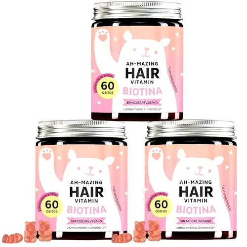 Bears with Benefits - Gomas Vegan para Fortalecimento do Cabelo Pack 3