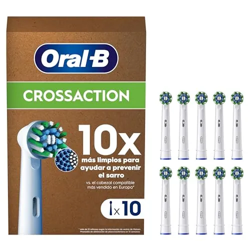 Oral-B Pro CrossAction - Pack 10 Cabeças de Substituição para Escova Elétrica