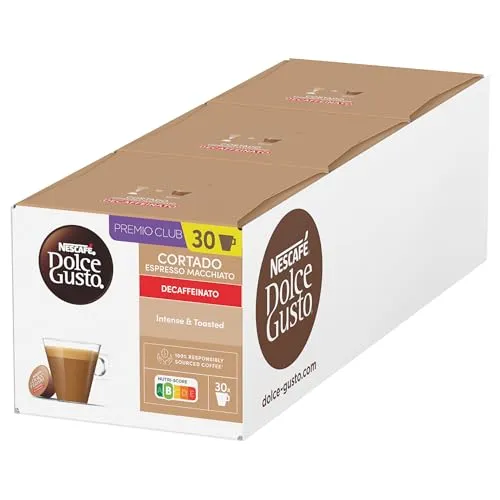 NESCAFÉ Dolce Gusto Cortado Descafeinado - 90 Cápsulas de Café com Leite