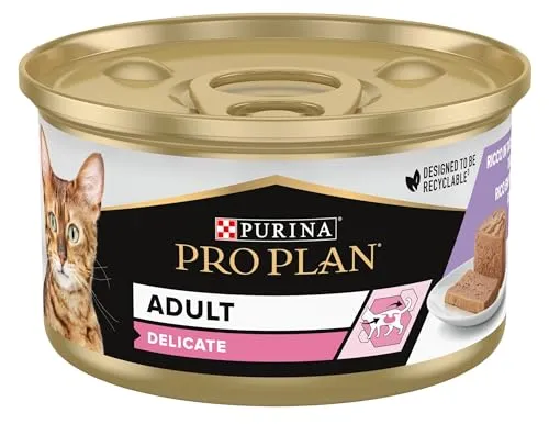 Purina Pro Plan Delicate Mousse Peru - Comida Húmida para Gatos Adultos 24x85g