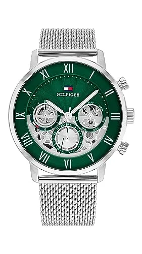 Relógio Tommy Hilfiger 1710567 Multifunções Verde com Bracelete em Malha