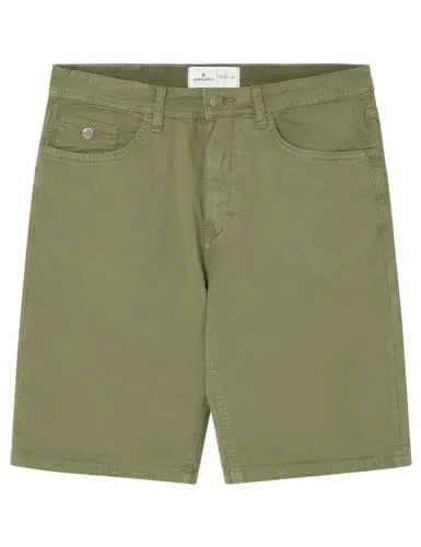 Bermudas Springfield Slim Fit em Sarja - Calções 5 Bolsos para Homem