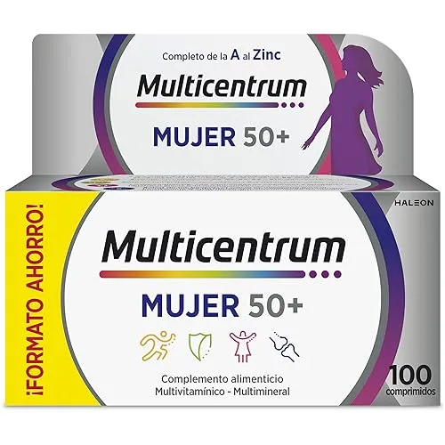 Multicentrum Woman 50+ Suplemento Multivitamínico para Mulheres na Menopausa - 100 Comprimidos