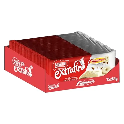 Nestlé Extrafino White Chocolate com Filipinos 84g - Tablete Branco Recheado