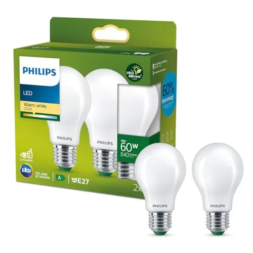 Philips LED Ultra-efficient E27 A60 - Lâmpada LED Regulável com EyeComfort