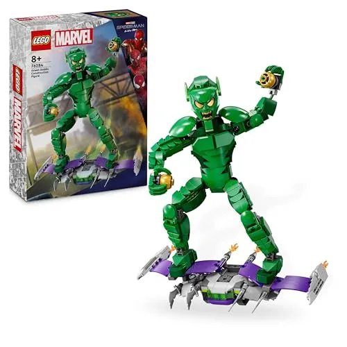 LEGO Marvel Green Goblin - Figura de Construção Articulada com Deslizador