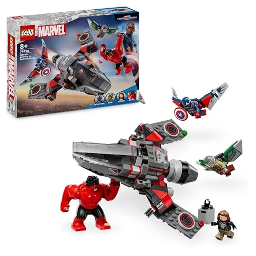 LEGO Marvel 76292: Batalha Capitão América vs Hulk Vermelho com Avião de Combate