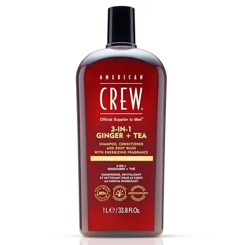 American Crew 3 in 1 Chá de Gengibre - Champô, Amaciador e Gel de Banho