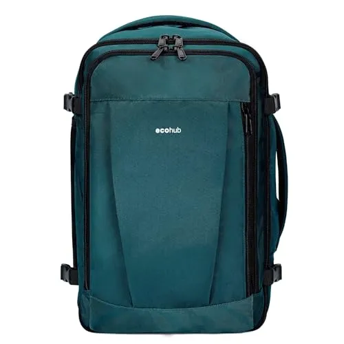 Mochila de Viagem ECOHUB - Bagagem de Mão 40x20x25cm com 13 Compartimentos