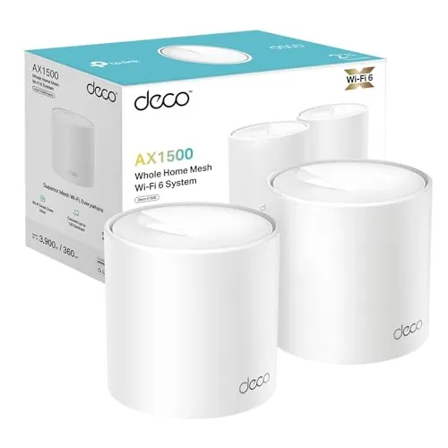 TP-Link Deco X1500 Sistema Mesh Wi-Fi 6 Dual Pack com Cobertura até 600m²