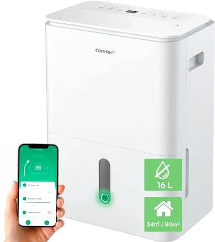 Desumidificador COMFEE Easy Dry 16L - Controlo por App para Espaços até 34m²